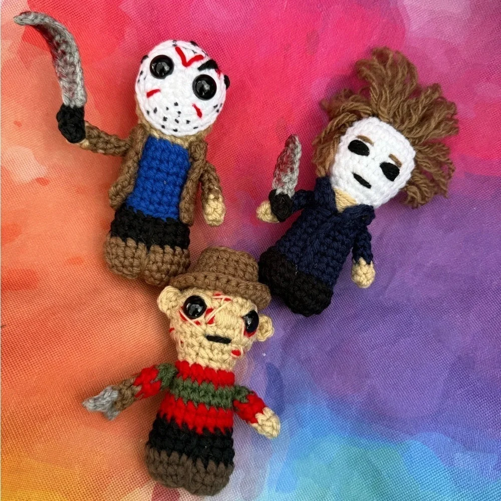 Handmade Horror Character Crochet Dolls/Keychains